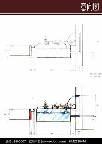 温泉泡池设计剖面