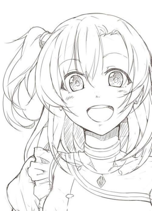 黑白线稿 二次元 少女 q版 萌系 初音未来 壁纸qianxi丶此乃线稿