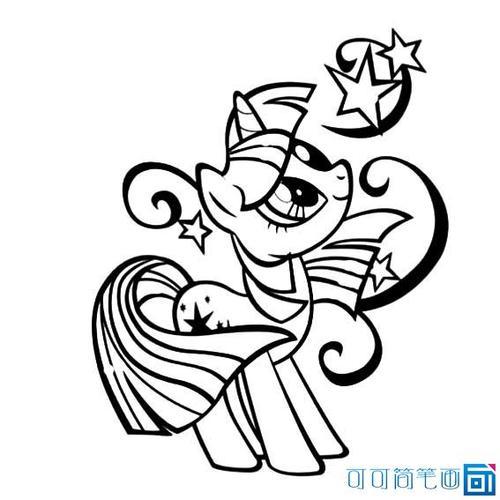 紫月公主简笔画最简单