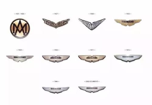 同时又是007专属座驾的阿斯顿马丁,车标是一对张开的翅膀,上面刻有