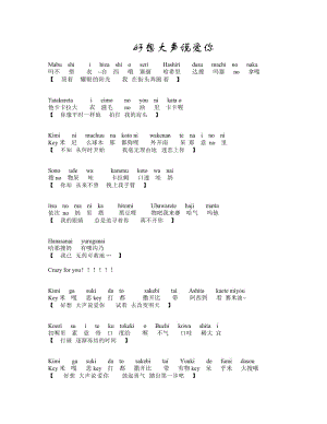 灌篮高手主题曲好想大声说爱你 谐音歌词