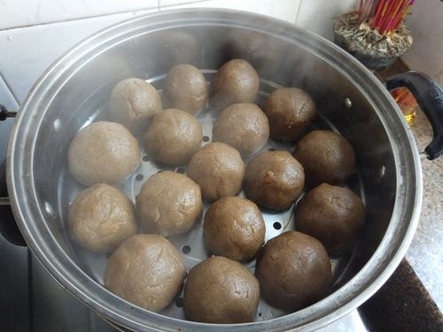 春眠不觉晓-3做的地瓜面窝窝头