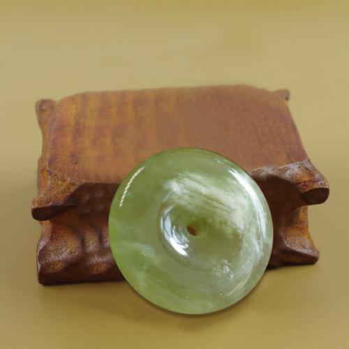 岫玉甲翠平安扣吊坠件颈饰甲翠项链平安扣岫玉挂男女款项坠