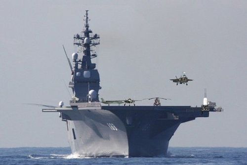 资料图:日媒设想让建造中的22ddh大型直升机母舰改装后搭载f-35b变身