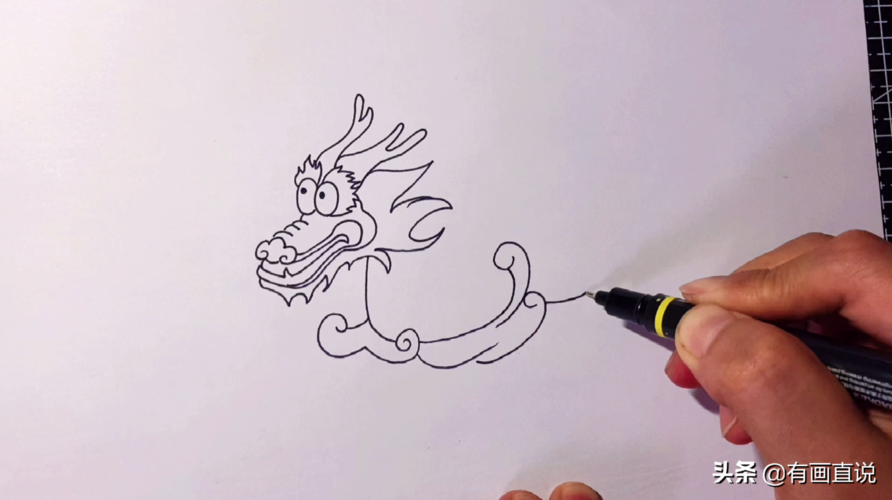 龙头简笔画龙舟怎么做手工简单
