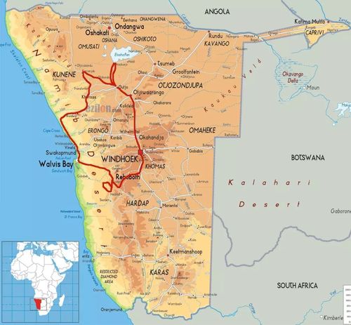 穿越靓丽多彩的纳米比亚