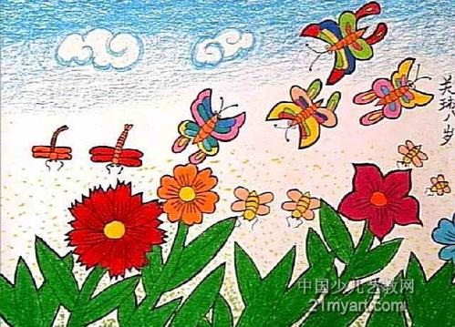 我家的花园简笔画