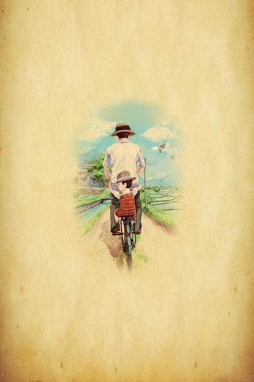 关键词 : 父亲节,回忆,父爱,背影,骑车,复古,海报,素材