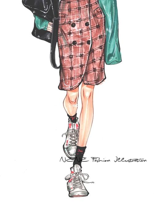 服装效果图休闲运动装_休闲运动_考研_设计_艺术_格子