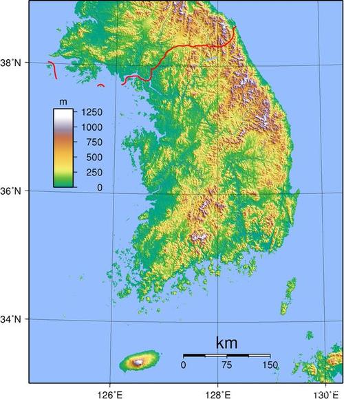 韩国地形图