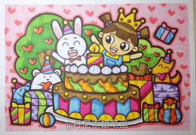 丹尼索儿童画父爱