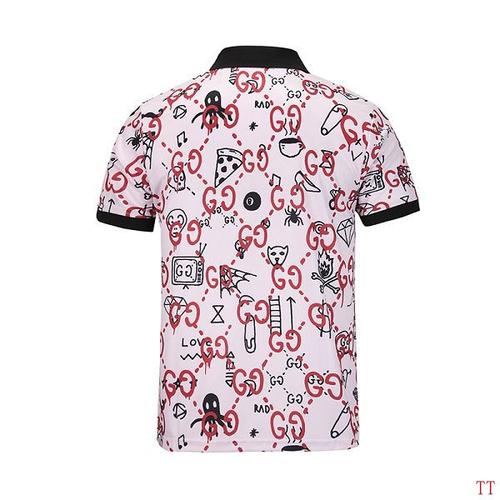 gucci 短t 2017新款夏装 时尚男生翻领短袖 经典白纹