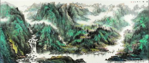 画家顾大明的青绿山水 顾大明的简历 顾大明的作品 网