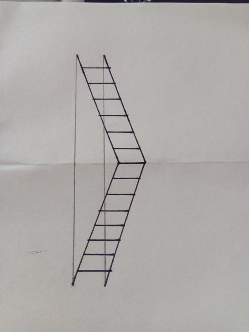 巧画3d立体梯子附教程