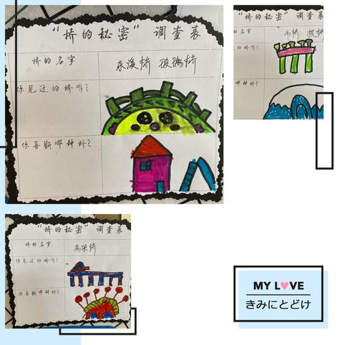 制作调查表,和爸爸妈妈一起了解桥各种不同特征和用处.