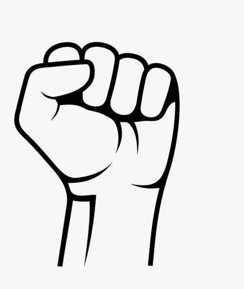 卡通简笔画手绘努力加油拳头装饰