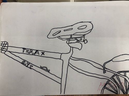 自行车局部写生