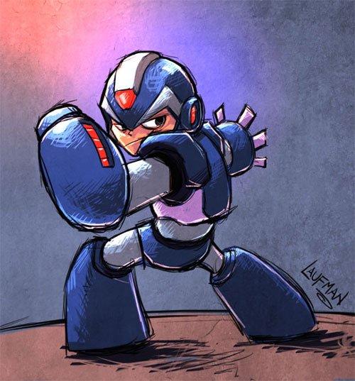 动漫人物插画:洛克人megaman(3)