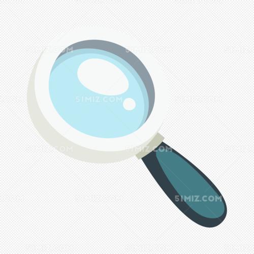 卡通放大镜世界旅游设计图标素材