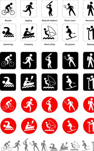 简洁奥运会项目图标 800x1278   177kb   jpeg