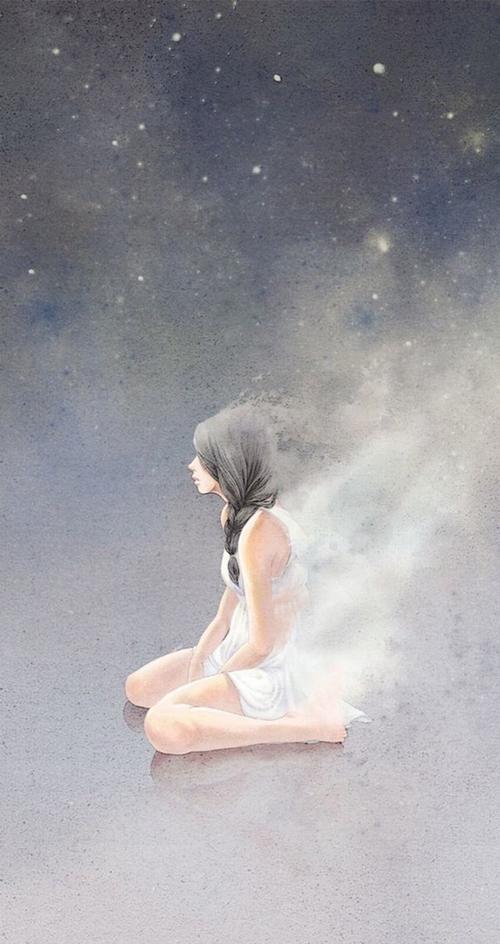 期待,你的回眸一笑 唯美意境插画qq皮肤大图