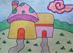 儿童画画城堡贺卡 画画城堡贺卡