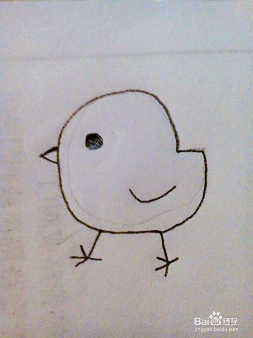 小鸡的简笔画法
