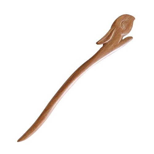 国风桃木质盘发木发簪兔兔汉服簪子丸子头钗子durianacc日系