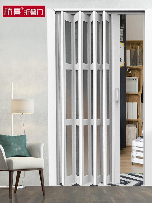 卫生间门_灵动pvc折叠推拉门 抖音厨房隐形门 无下轨卫生间阳台隔断