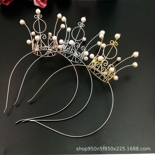 义乌工厂货源 新款铁丝手工皇冠 欧美铁艺复古皇冠 发箍批发
