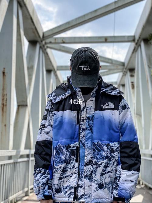 the north face x supreme北面联名款雪山羽绒棉服.经典热度款.