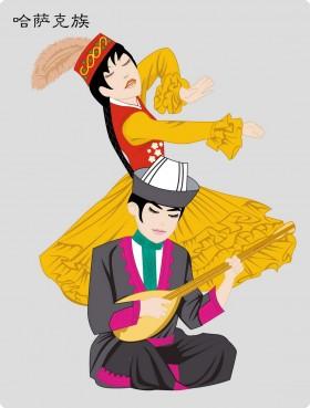 中国56个民族矢量图片55张