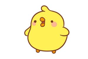 萌萌的小鸡piu piu简笔画
