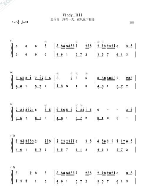 windy hill 简谱_简谱_宁静_娱乐_音乐