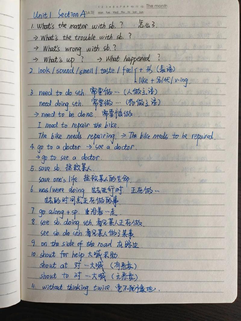 人教八下英语第一单元学习笔记#关注我每天坚持分享知识#每