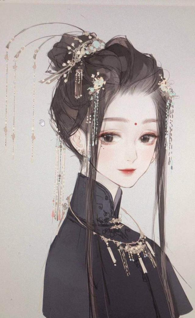 人物绘画,古风少女插画图集,画师画风很赞