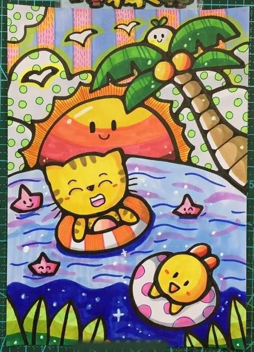 儿童画创意多款马克笔创意画教程内附优秀作品赏析