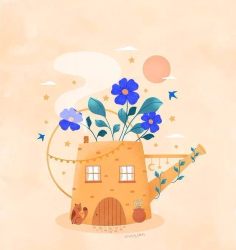 小清新插画欣赏~_水粉_零二七艺考