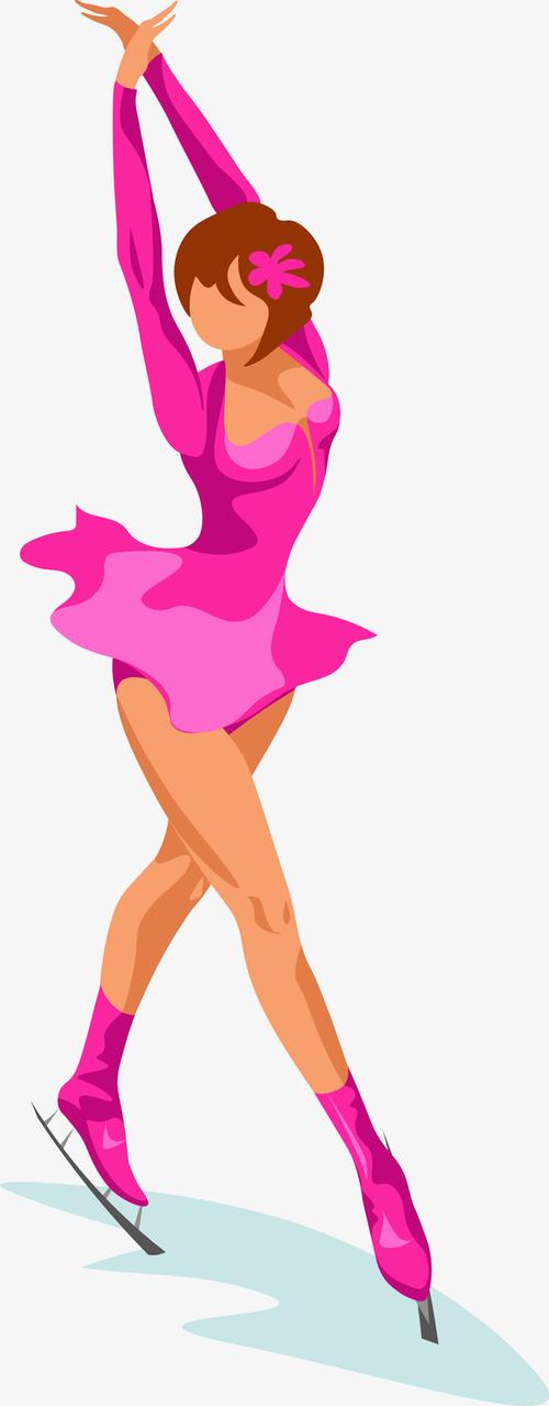 花样滑冰的健身运动员