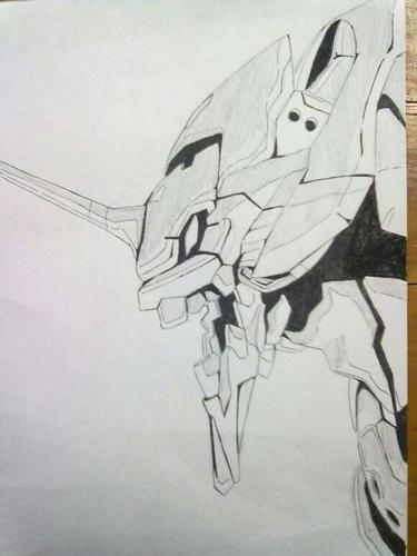 求这张eva初号机的原图,有颜色的,非手绘