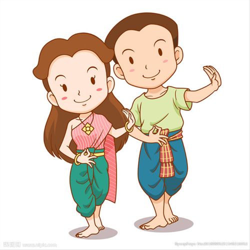 传统泰国舞蹈家设计图__动漫人物_动漫动画_设计图库