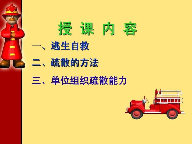 火灾逃生自救及引导疏散方法ppt