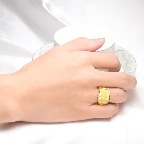 only 999千足黄金活口结婚男款戒指 财字戒