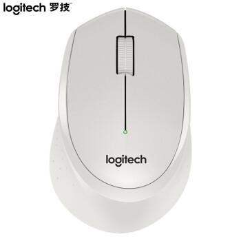 罗技logitech无线鼠标m330无线静音外设舒适曲线白色