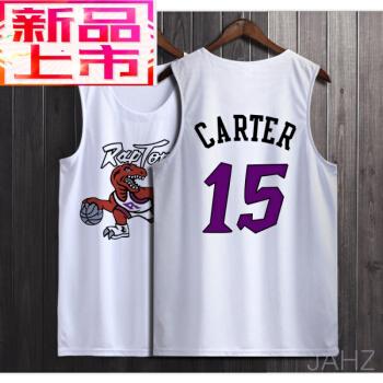 猛龙队15号文斯卡特大卫罗宾逊拉塞尔邓肯纪念篮球服男背心速干球衣