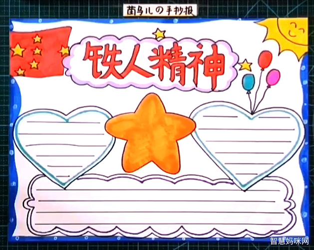 铁人精神手抄报