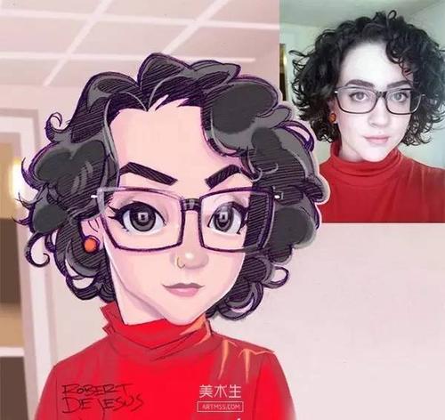 他为粉丝画的q版大头照,火边了全球.