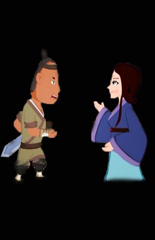 谁知,前脚一出,蓬蒙后脚就踏进来,恐吓嫦娥快交出不老药.