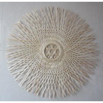 手工竹编工艺品装饰品梅花珞心圆形竹编织墙壁饰品壁画装饰墙直径30