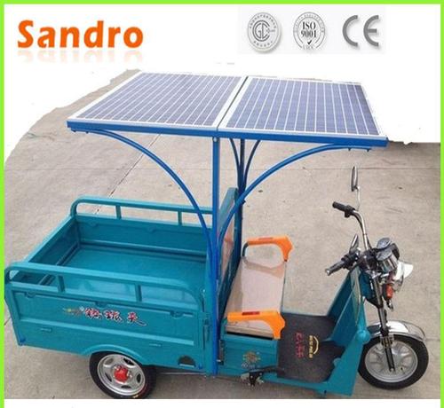 太阳能助力三轮车全封闭电动三轮车60伏1200佤电机安装太阳能板需要